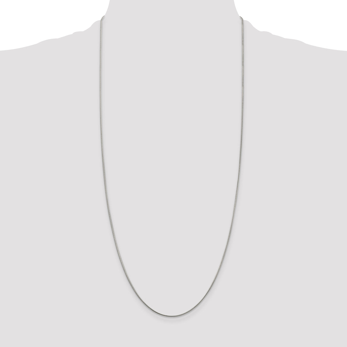 Snake Chain Necklace in Sterling Silver, 1mm - Sophia Jewelers