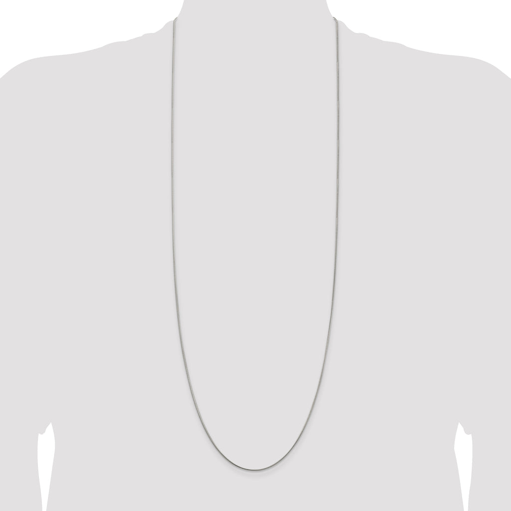 Snake Chain Necklace in Sterling Silver, 1mm - Sophia Jewelers