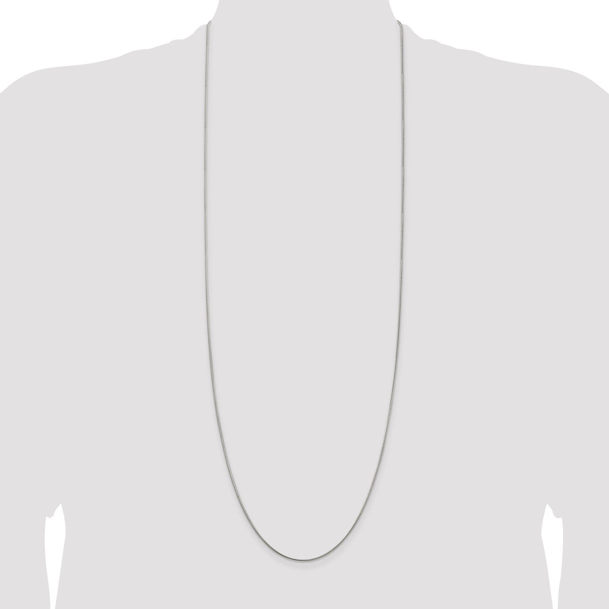 Snake Chain Necklace in Sterling Silver, 1mm - Sophia Jewelers