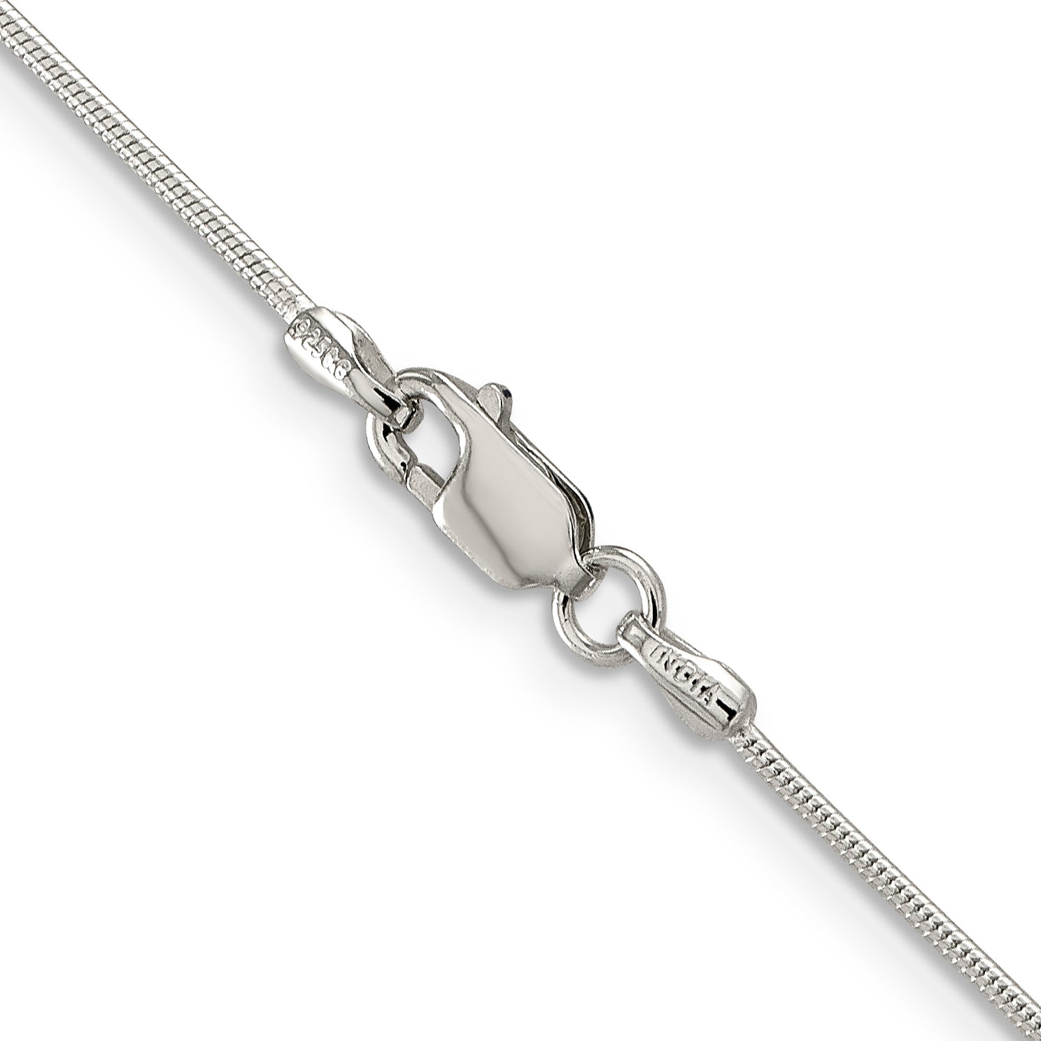 Sterling Silver Rhodium-Plated Snake Chain Necklace 1mm
