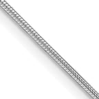 Sterling Silver Rhodium-Plated Snake Chain Necklace 1mm
