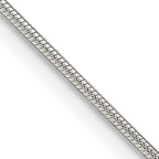 Sterling Silver 1mm Snake Chain With 2 Inch Extension