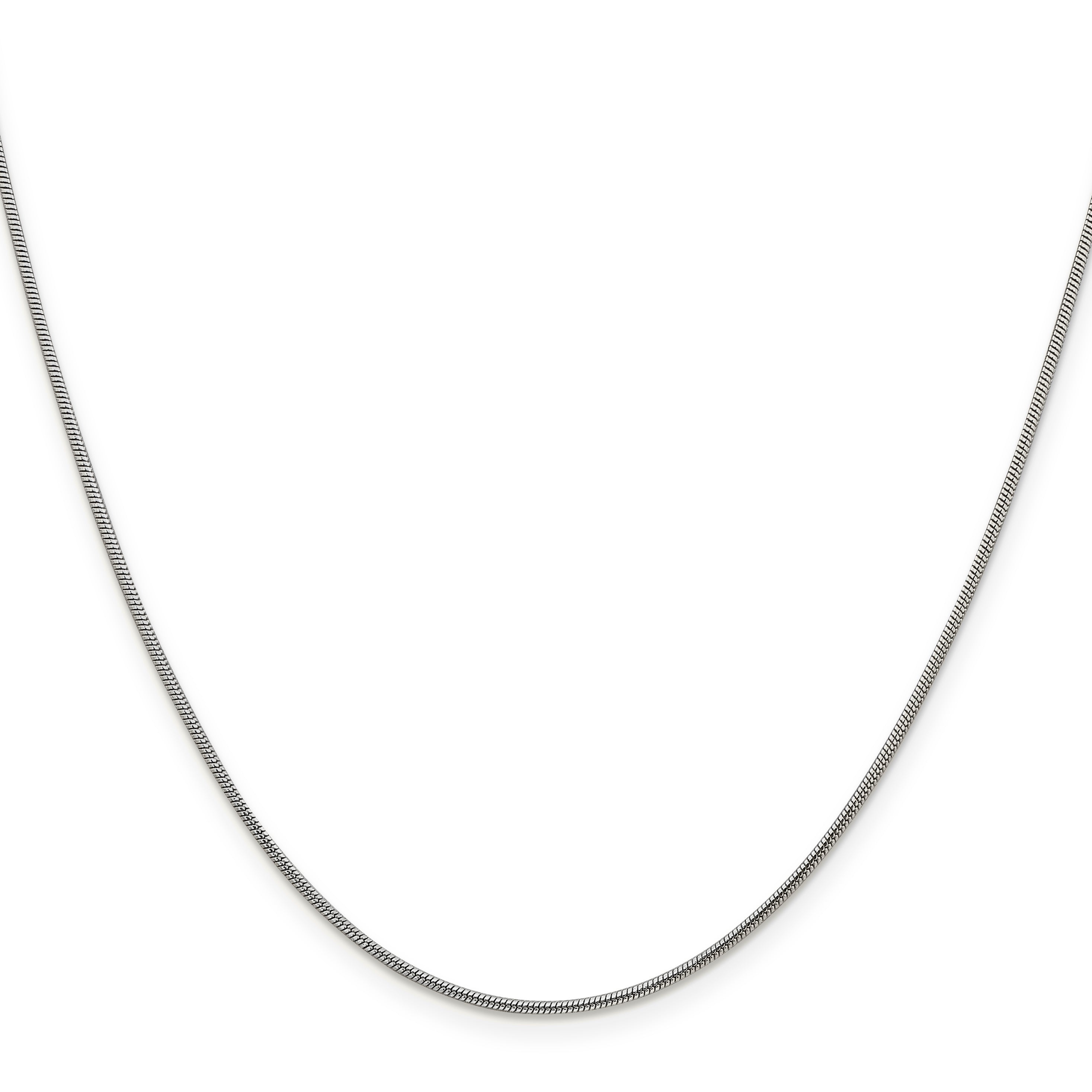 Sterling Silver 1.2mm Snake Chain With 2 Inch Extension