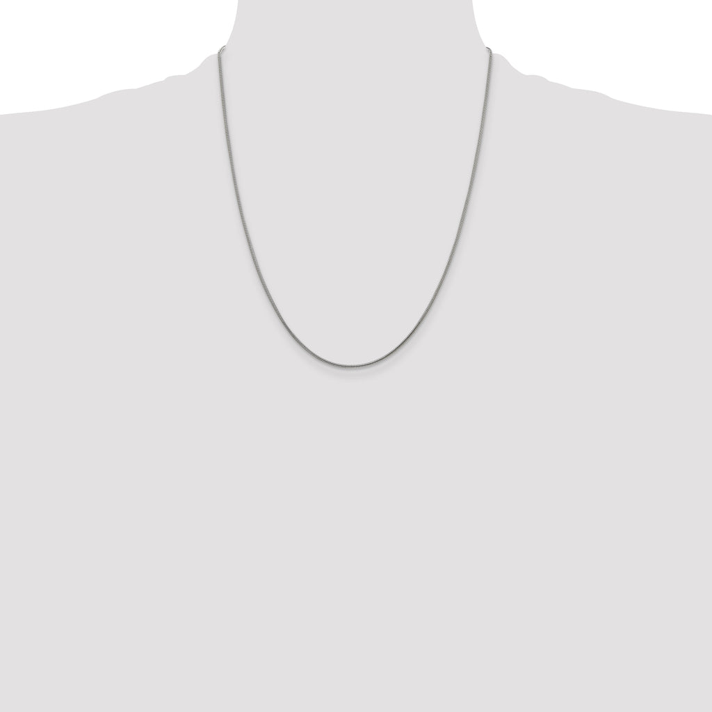 Sterling Silver 1.2mm Snake Chain With 2 Inch Extension