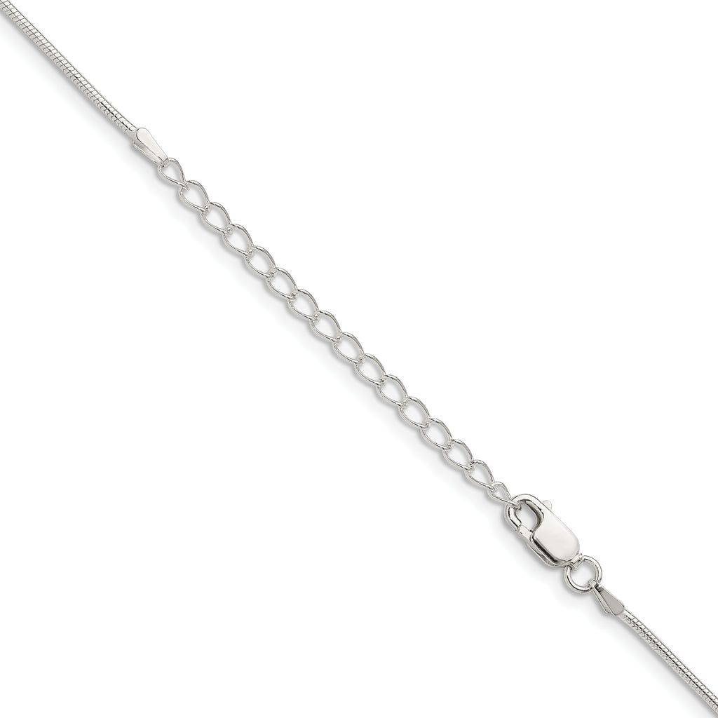 Sterling Silver 1.2mm Snake Chain With 2 Inch Extension