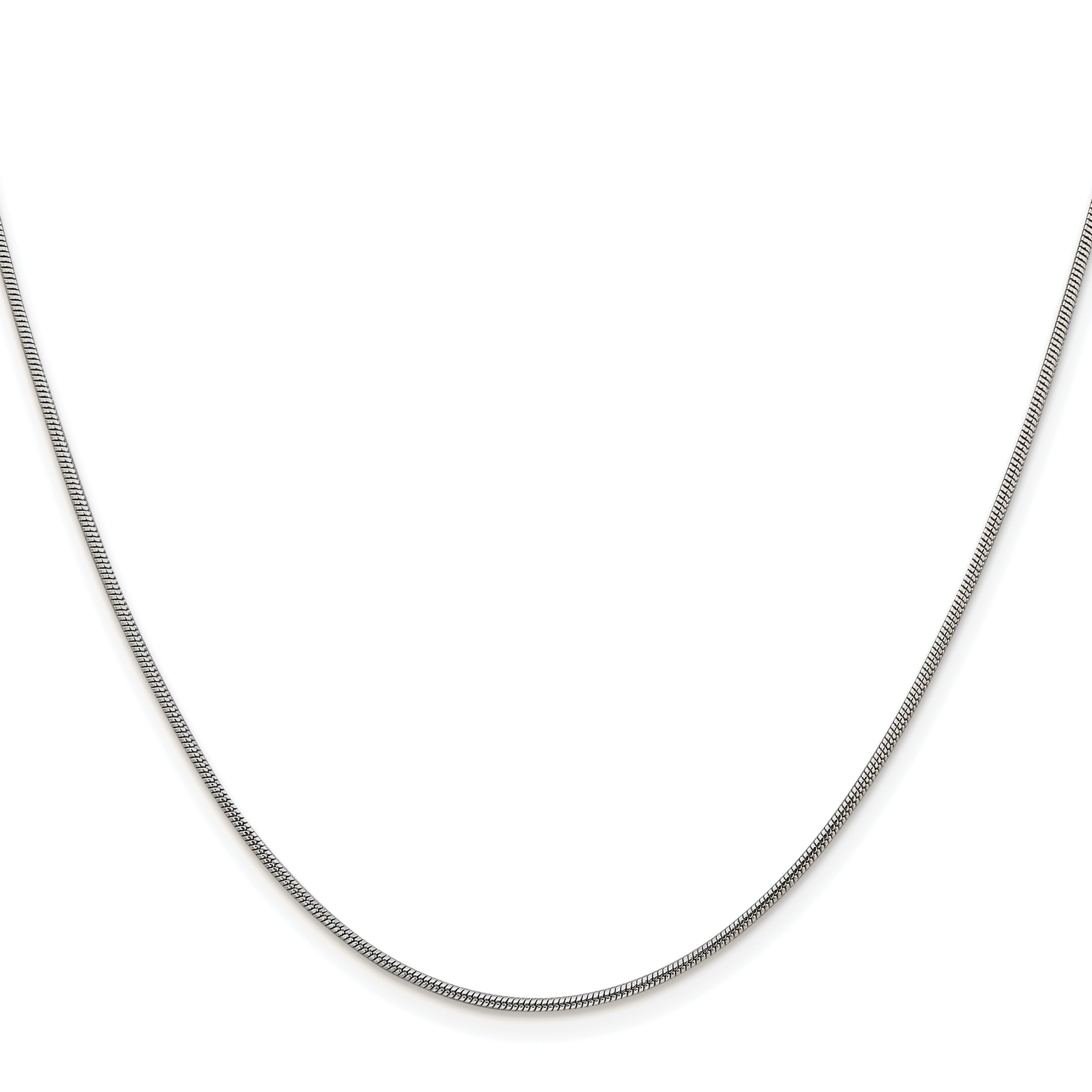 Polished Snake Chain Necklace in Sterling Silver, 1.2mm Secondary image