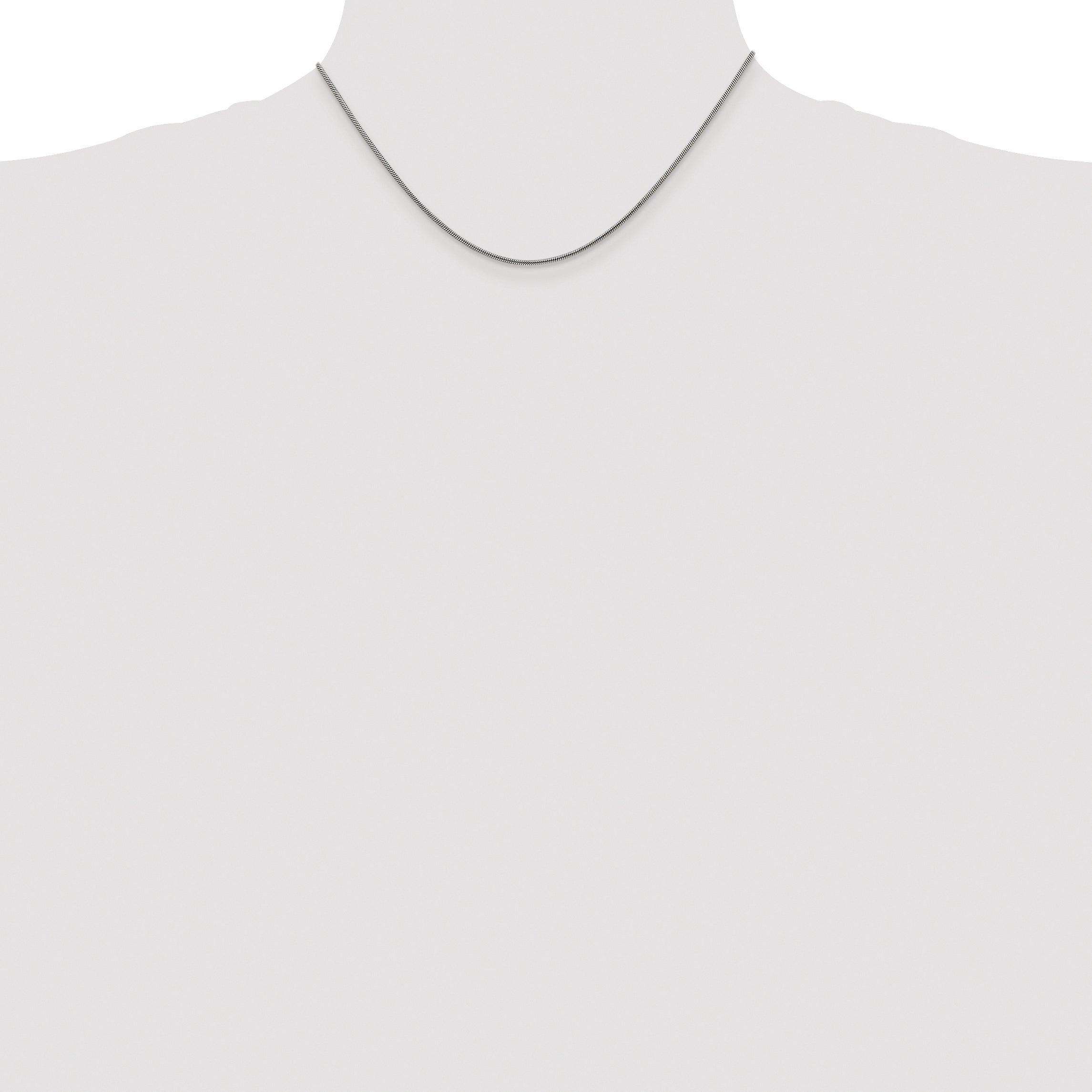 Sterling Silver Rhodium-plated 1.2mm Snake Chain