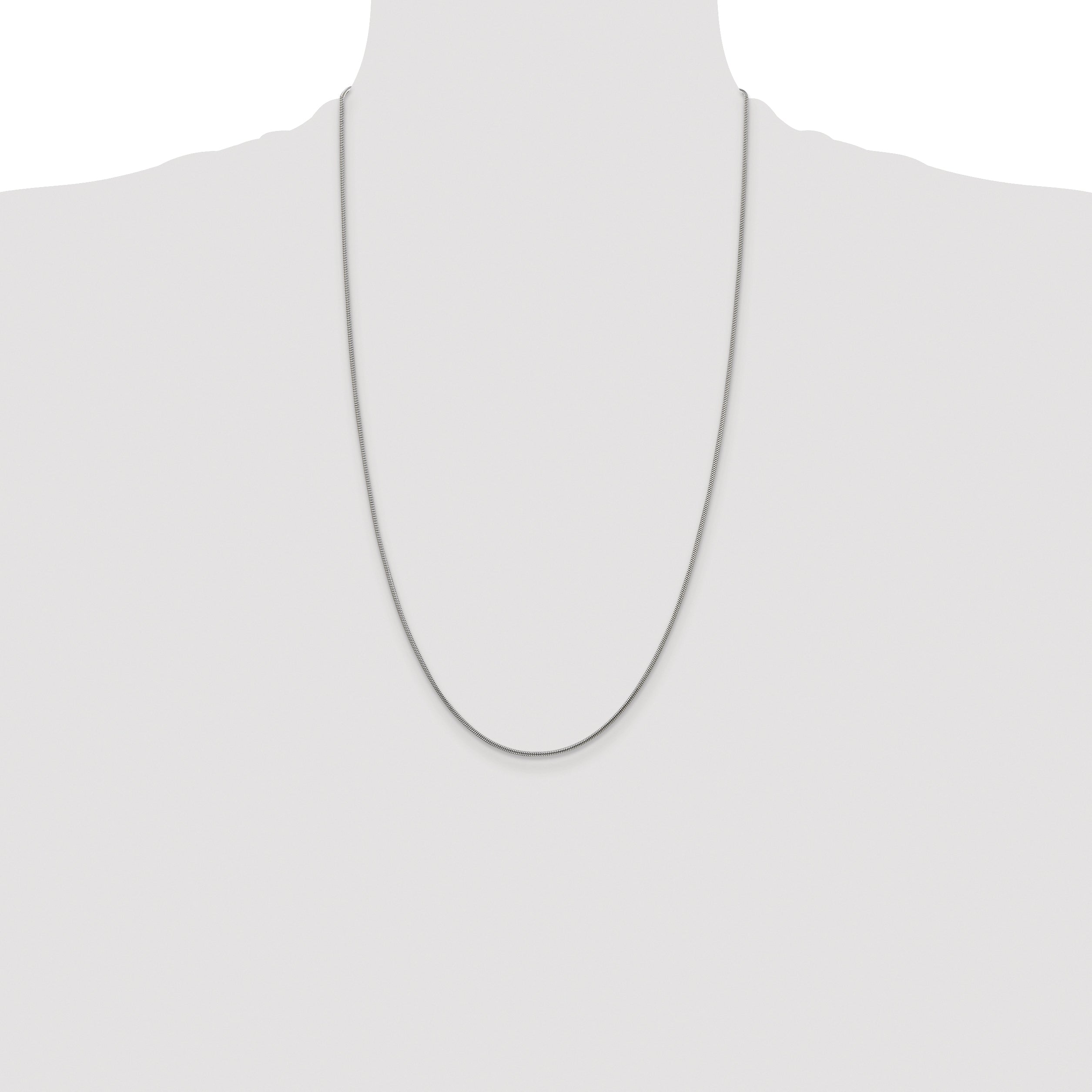 Sterling Silver Rhodium-plated 1.2mm Snake Chain