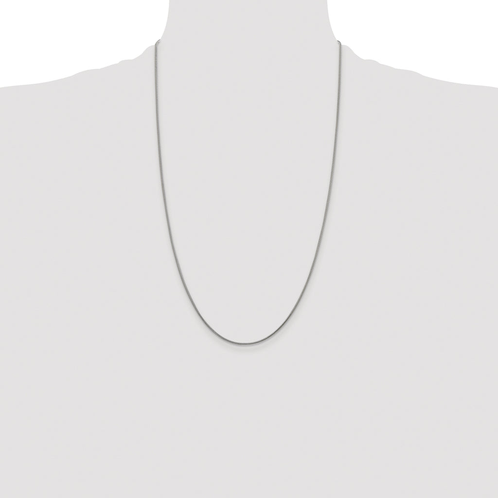 Sterling Silver Rhodium-plated 1.2mm Snake Chain