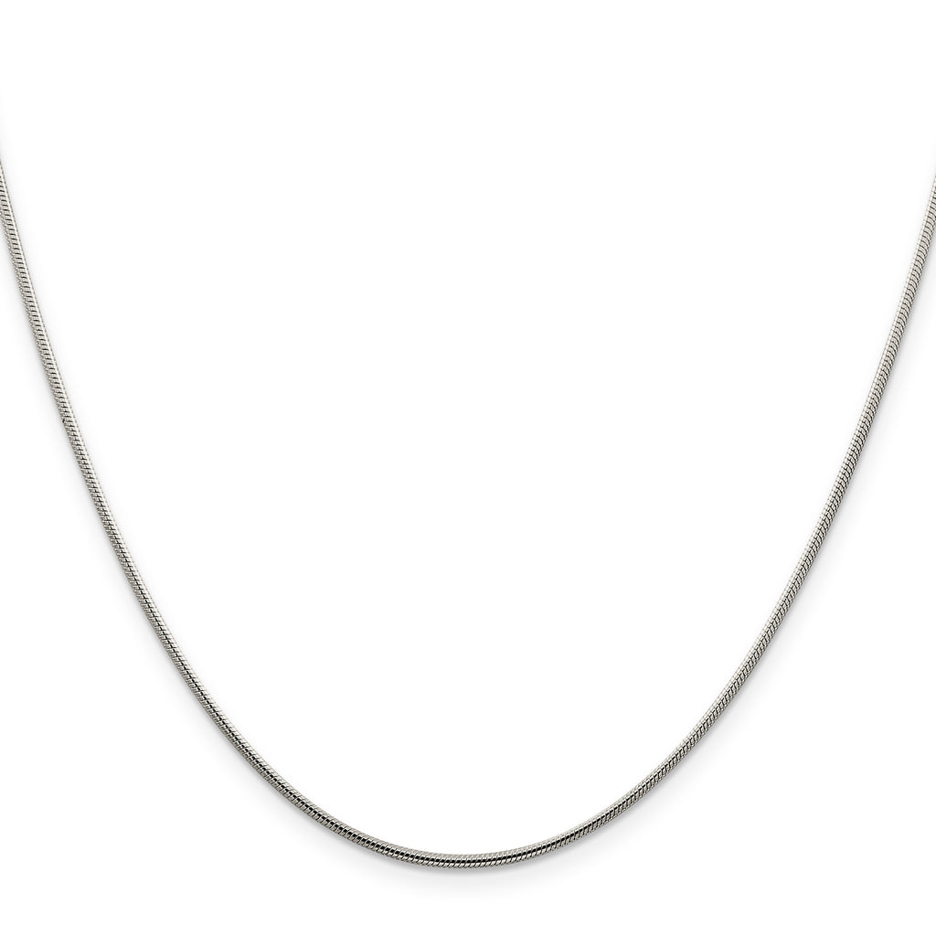 Sterling Silver 1.25mm Snake Chain With 2 Inch Extension
