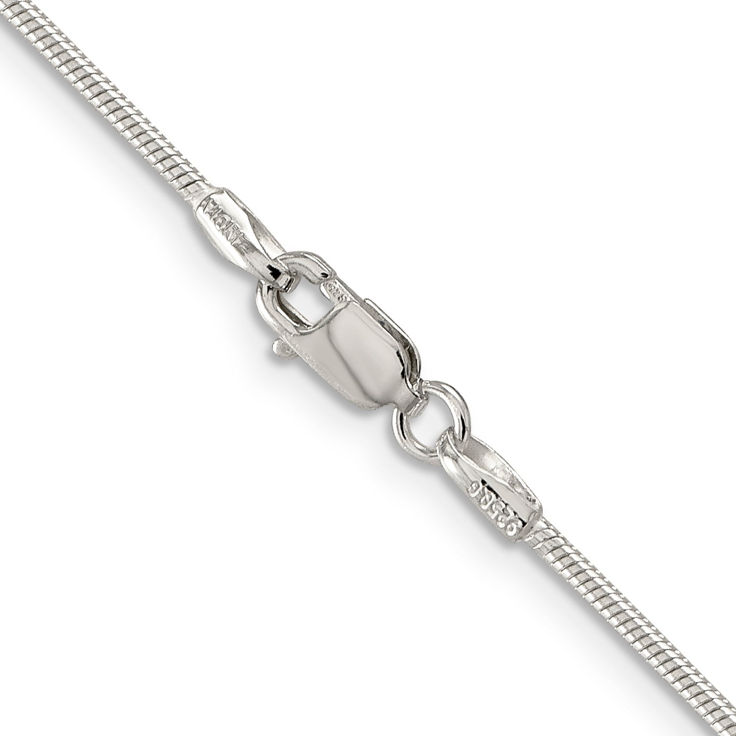 Snake Chain Necklace in Sterling Silver, 1.25mm Secondary image