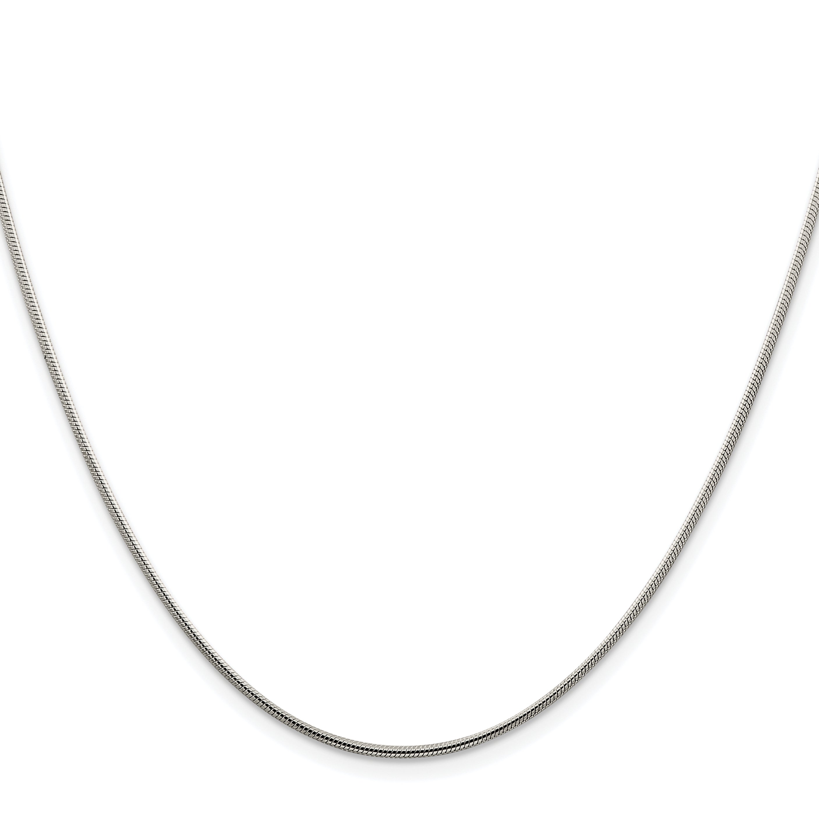 Snake Chain Necklace in Sterling Silver, 1.25mm Secondary image