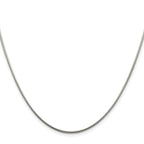 Sterling Silver Rhodium-plated 1.25mm Snake Chain