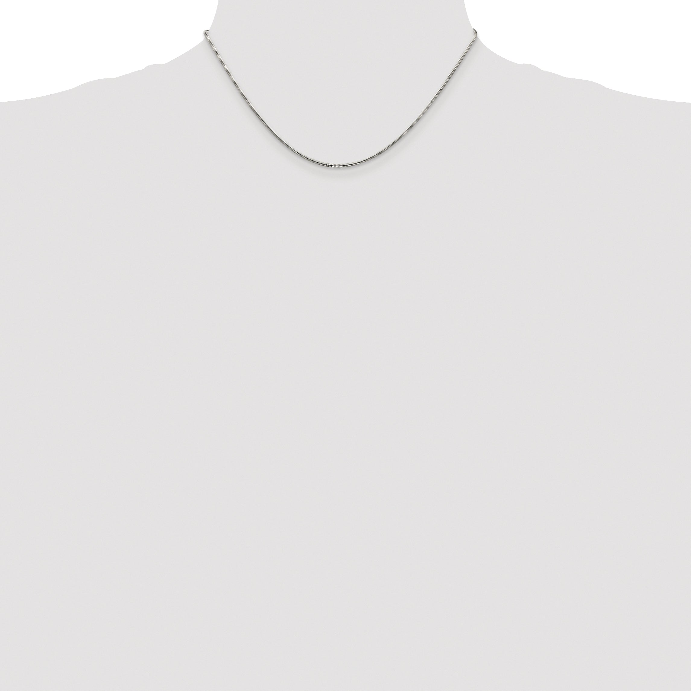 Sterling Silver Rhodium-plated 1.25mm Snake Chain