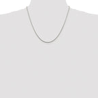 Sterling Silver Rhodium-plated 1.25mm Snake Chain