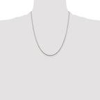 Sterling Silver Rhodium-plated 1.25mm Snake Chain