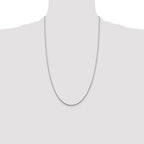 Sterling Silver Rhodium-plated 1.25mm Snake Chain