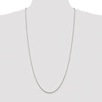 Sterling Silver Rhodium-plated 1.25mm Snake Chain