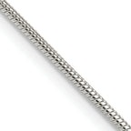 Sterling Silver 1.25mm Snake Chain With 2 Inch Extension