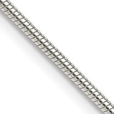 Snake Chain Necklace in Sterling Silver, 1.5mm