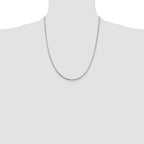 Sterling Silver Rhodium-plated 1.5mm Snake Chain