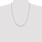 Sterling Silver Rhodium-plated 1.5mm Snake Chain