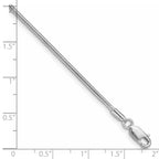 Sterling Silver Rhodium-plated 1.5mm Snake Chain