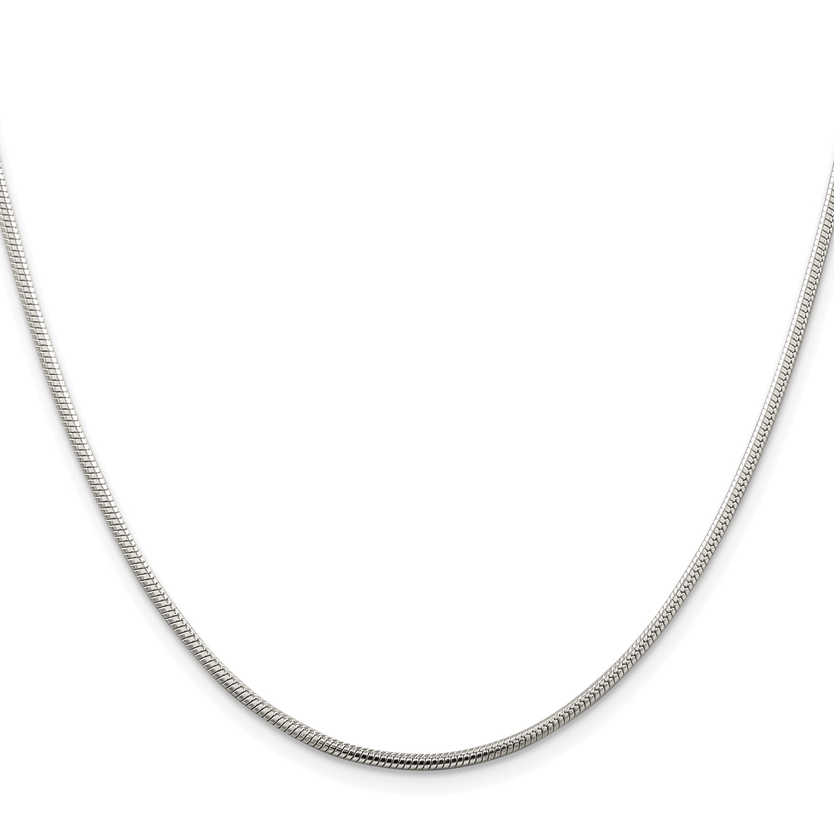 Sterling Silver Rhodium-plated 1.75mm Snake Chain