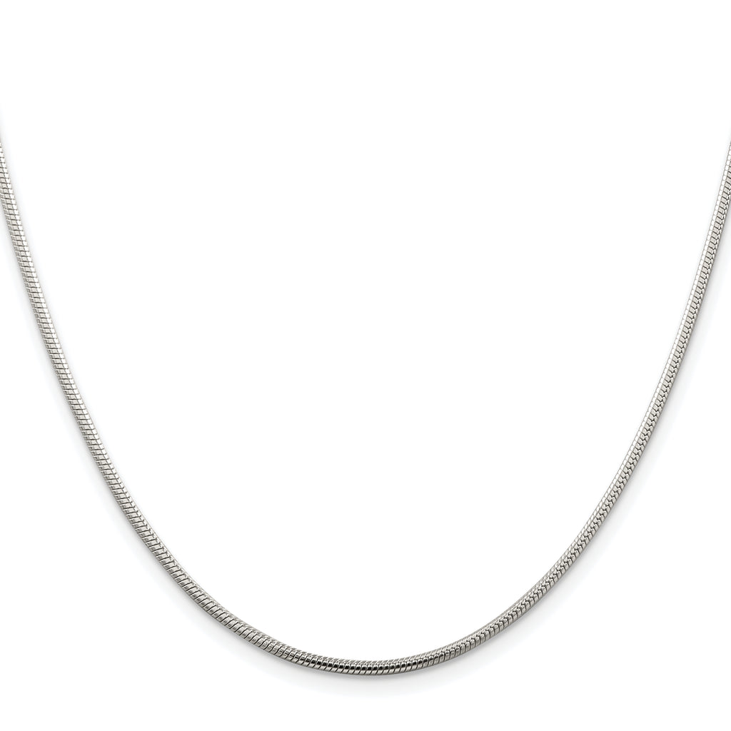 Sterling Silver Rhodium-plated 1.75mm Snake Chain