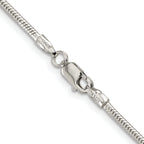 Sterling Silver Rhodium-plated 1.75mm Snake Chain