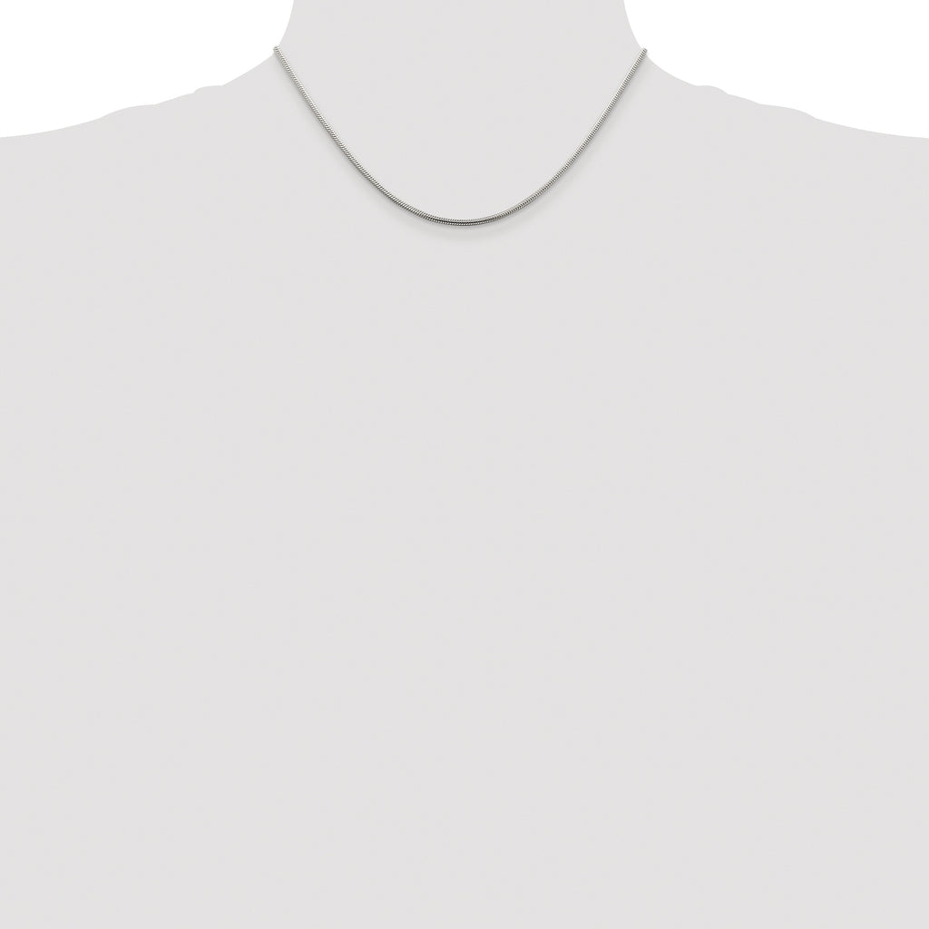 Sterling Silver Rhodium-plated 1.75mm Snake Chain