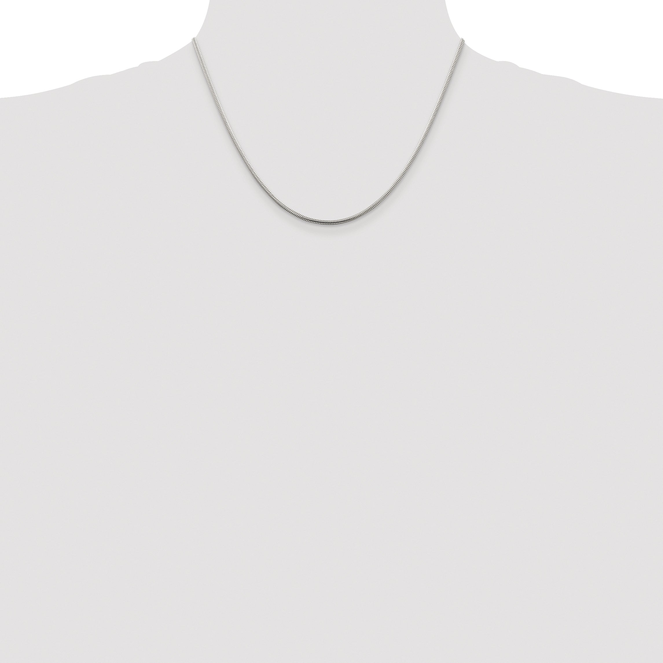 Sterling Silver Rhodium-plated 1.75mm Snake Chain
