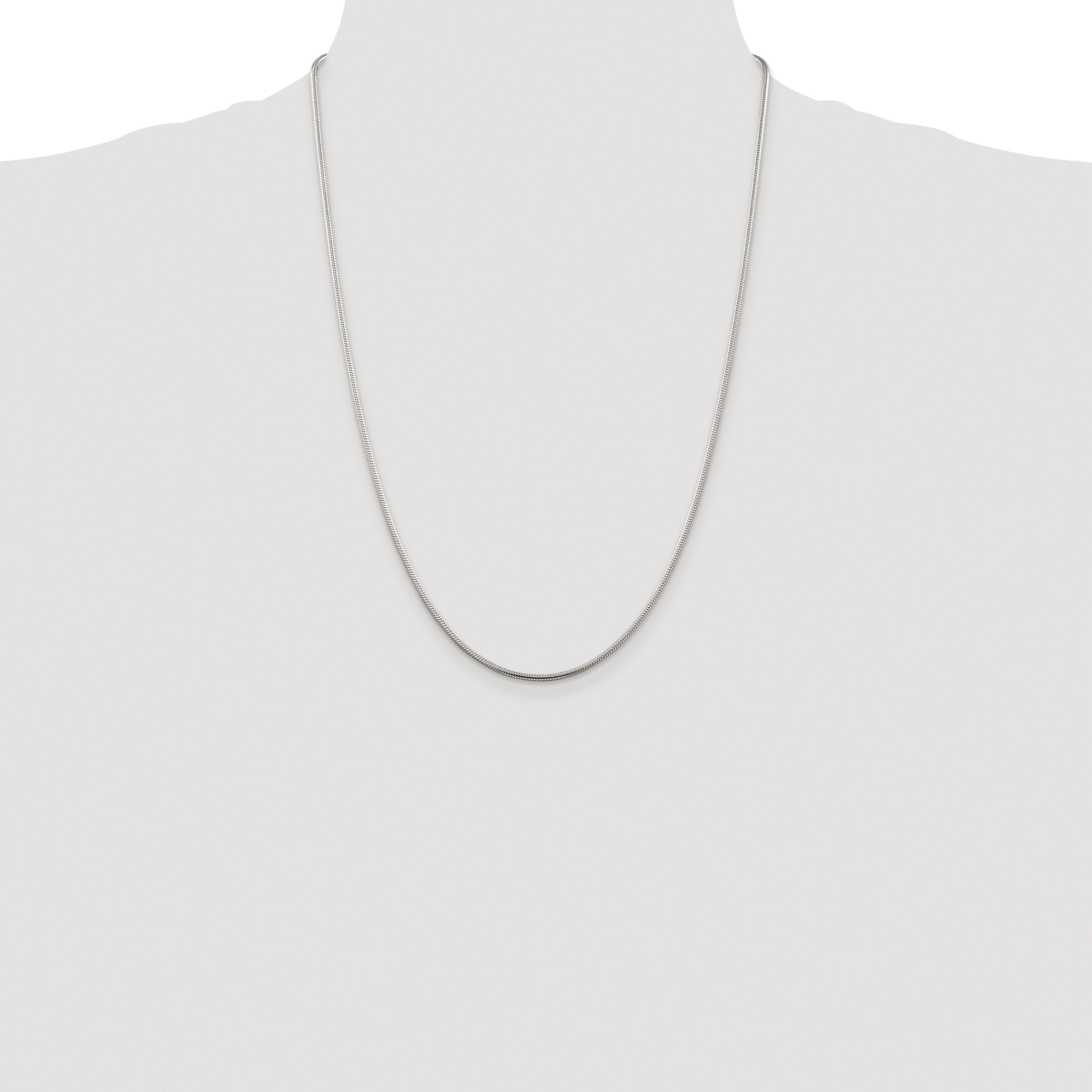 Sterling Silver Rhodium-plated 1.75mm Snake Chain