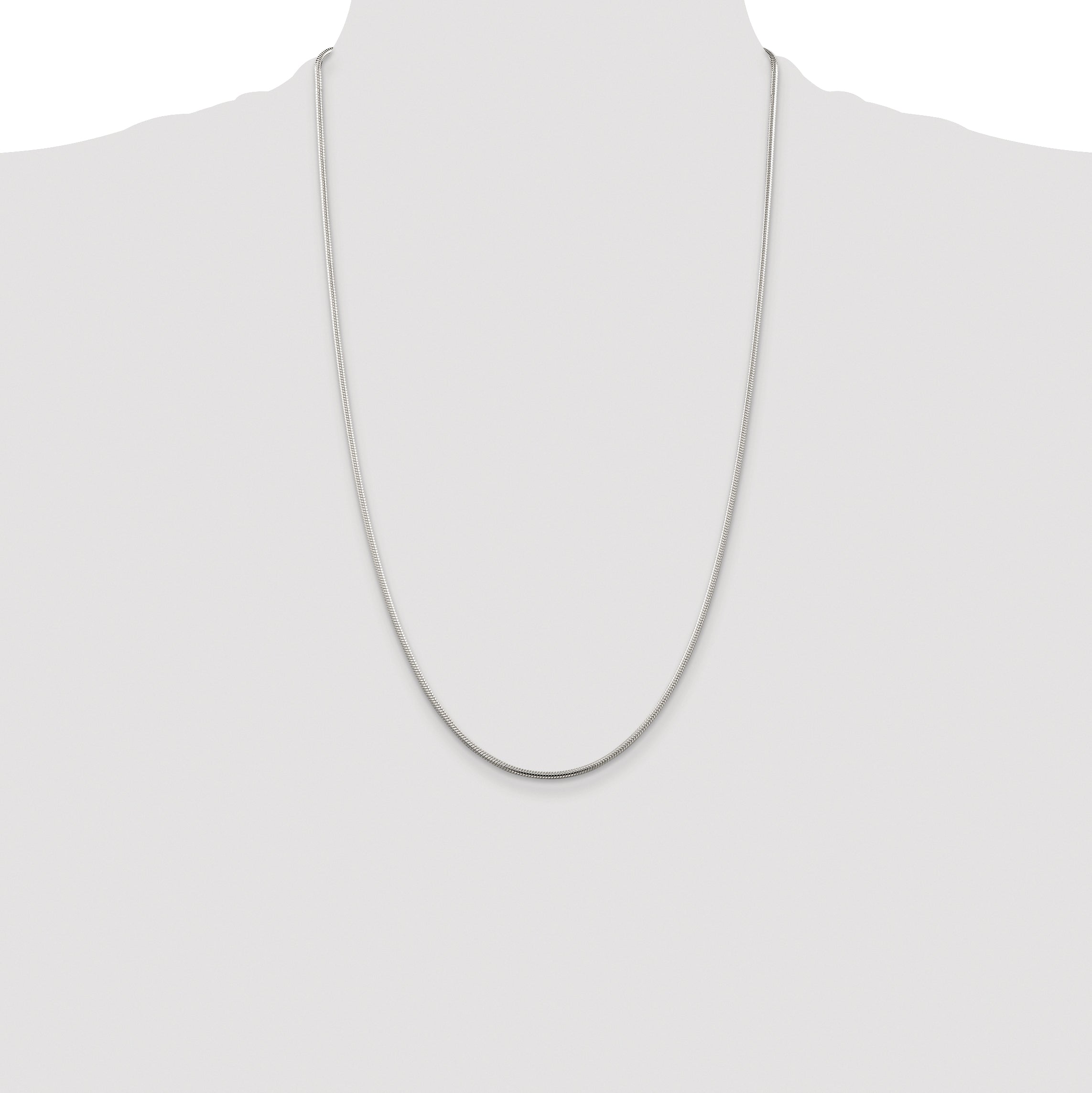 Sterling Silver Rhodium-plated 1.75mm Snake Chain
