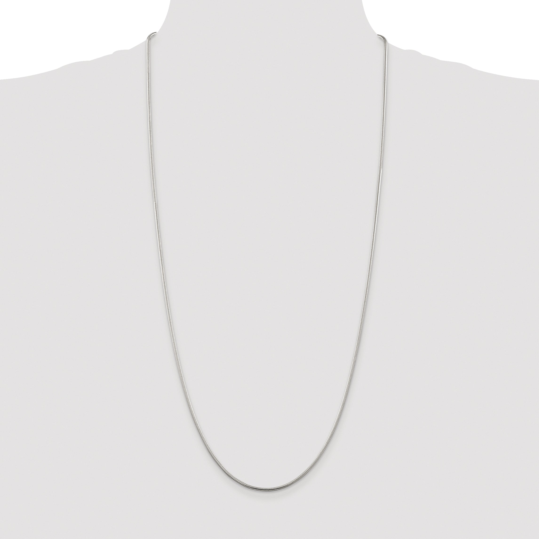 Sterling Silver Rhodium-plated 1.75mm Snake Chain