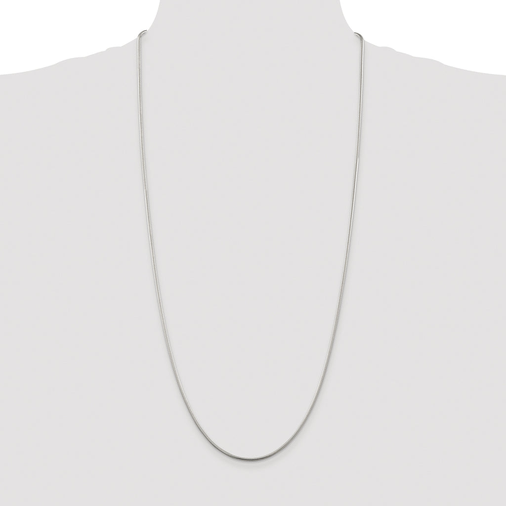 Sterling Silver Rhodium-plated 1.75mm Snake Chain