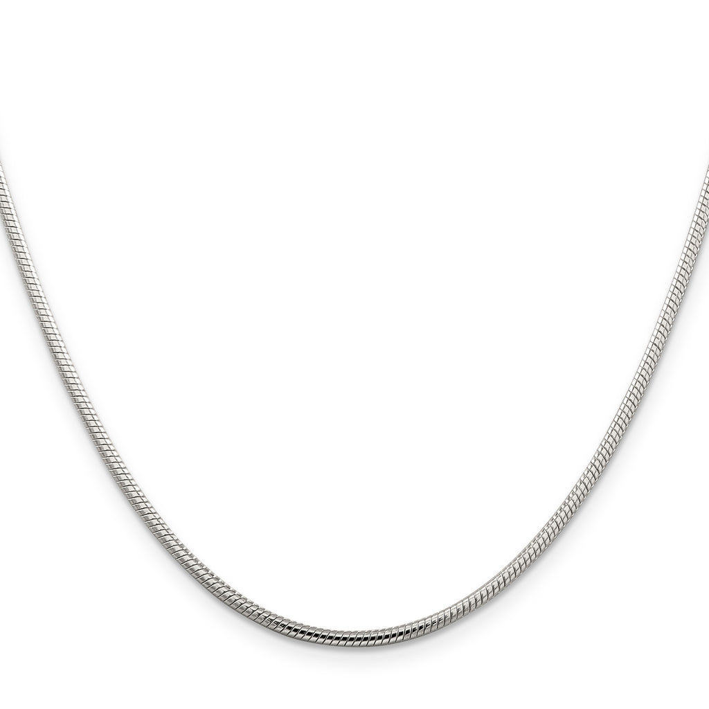 Sterling Silver Snake Chain Necklace 2mm
