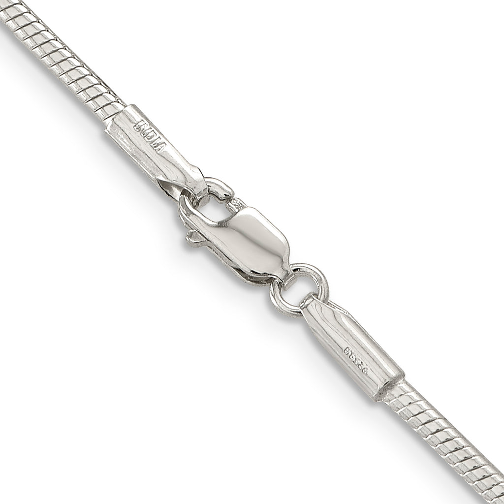 Sterling Silver Snake Chain Necklace 2mm