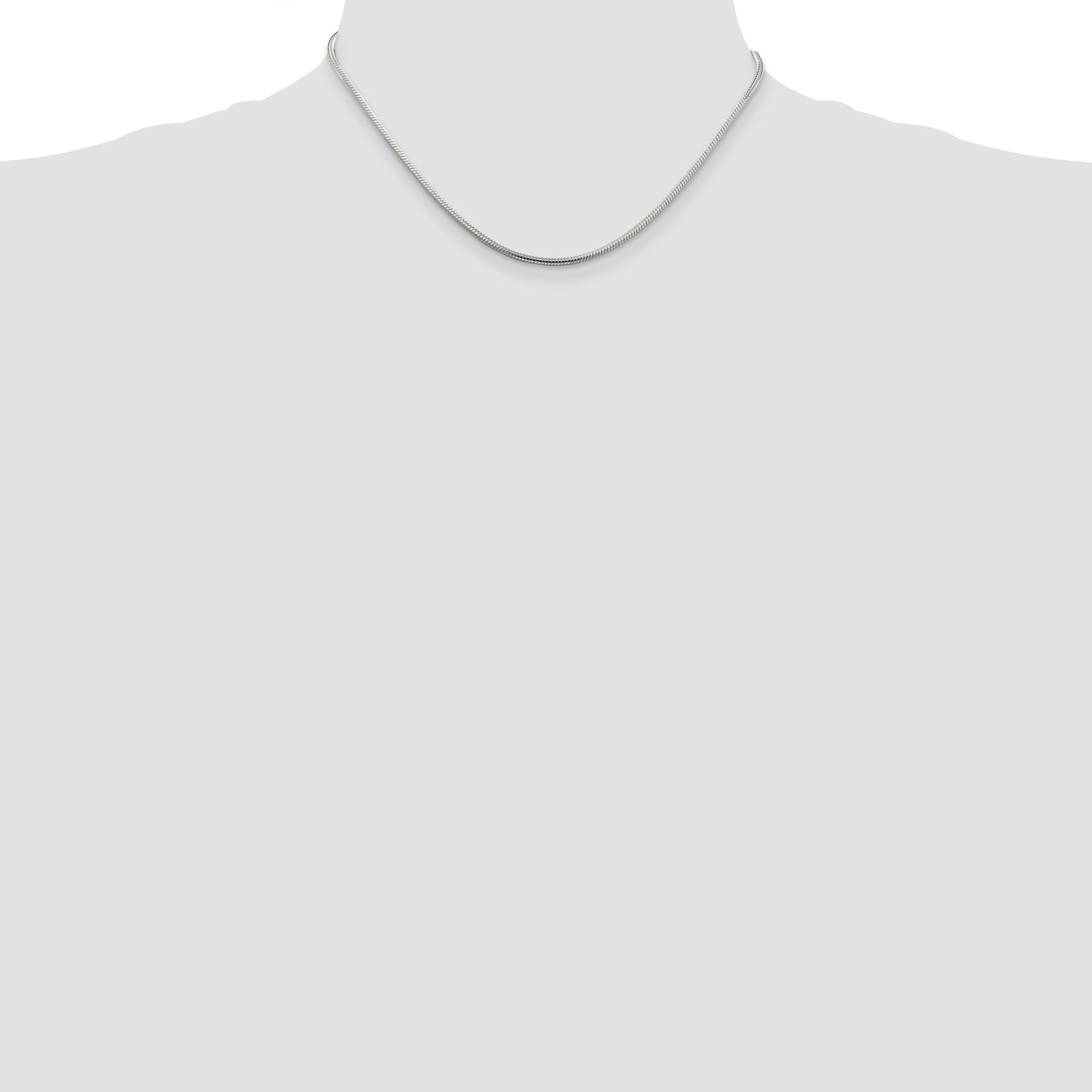Sterling Silver Snake Chain Necklace 2mm