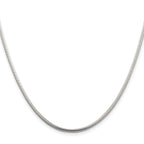 Sterling Silver Rhodium-plated 2mm Snake Chain