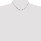 Sterling Silver Rhodium-plated 2mm Snake Chain