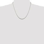 Sterling Silver Rhodium-plated 2mm Snake Chain