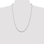 Sterling Silver Rhodium-plated 2mm Snake Chain