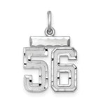 #56 Charm in Sterling Silver, 20mm Diamond-Cut - Sophia Jewelers
