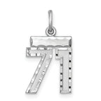 #71 Charm in Sterling Silver, 20mm Diamond-Cut - Sophia Jewelers