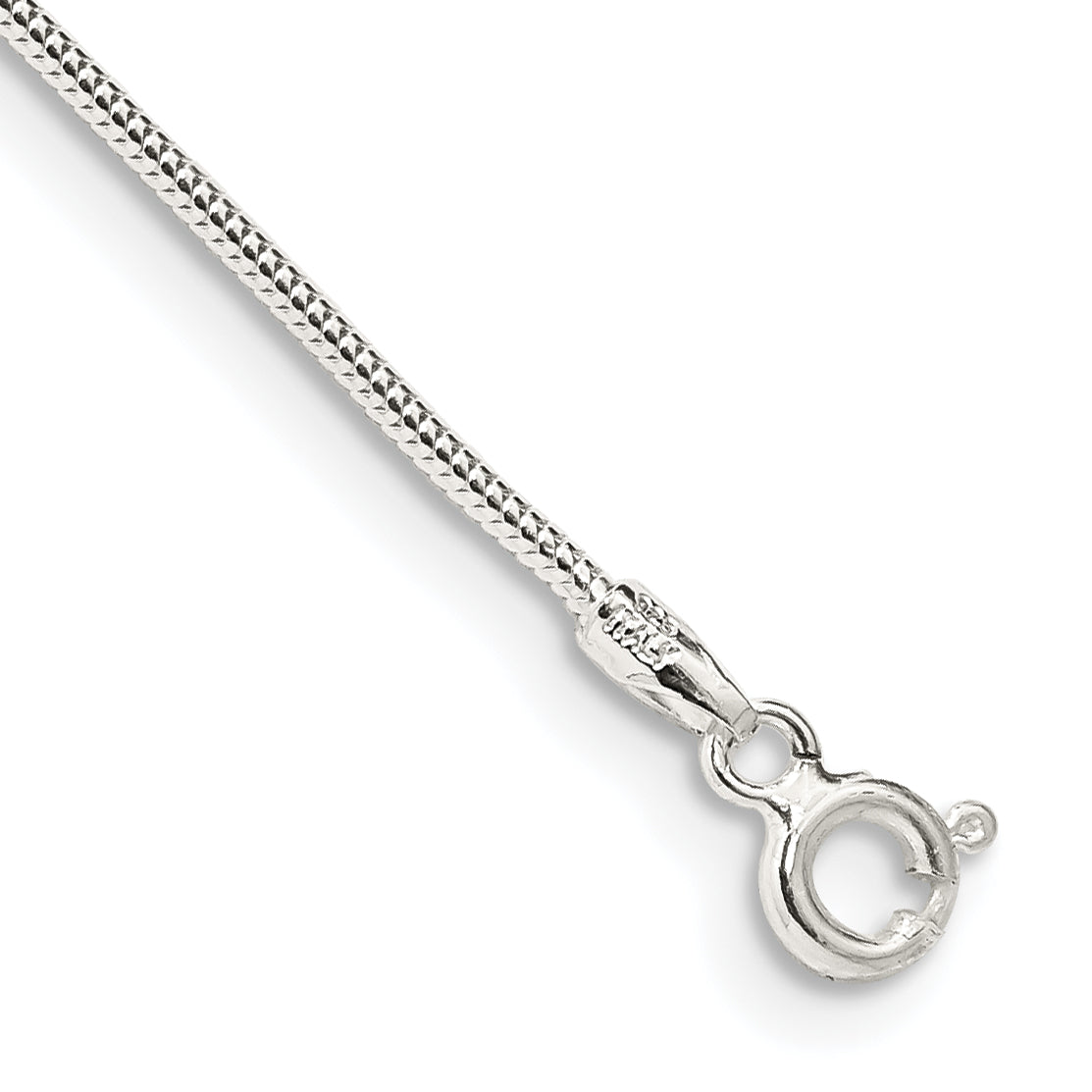 Snake Chain in Sterling Silver, 1.2mm, 7 Inch - Sophia Jewelers