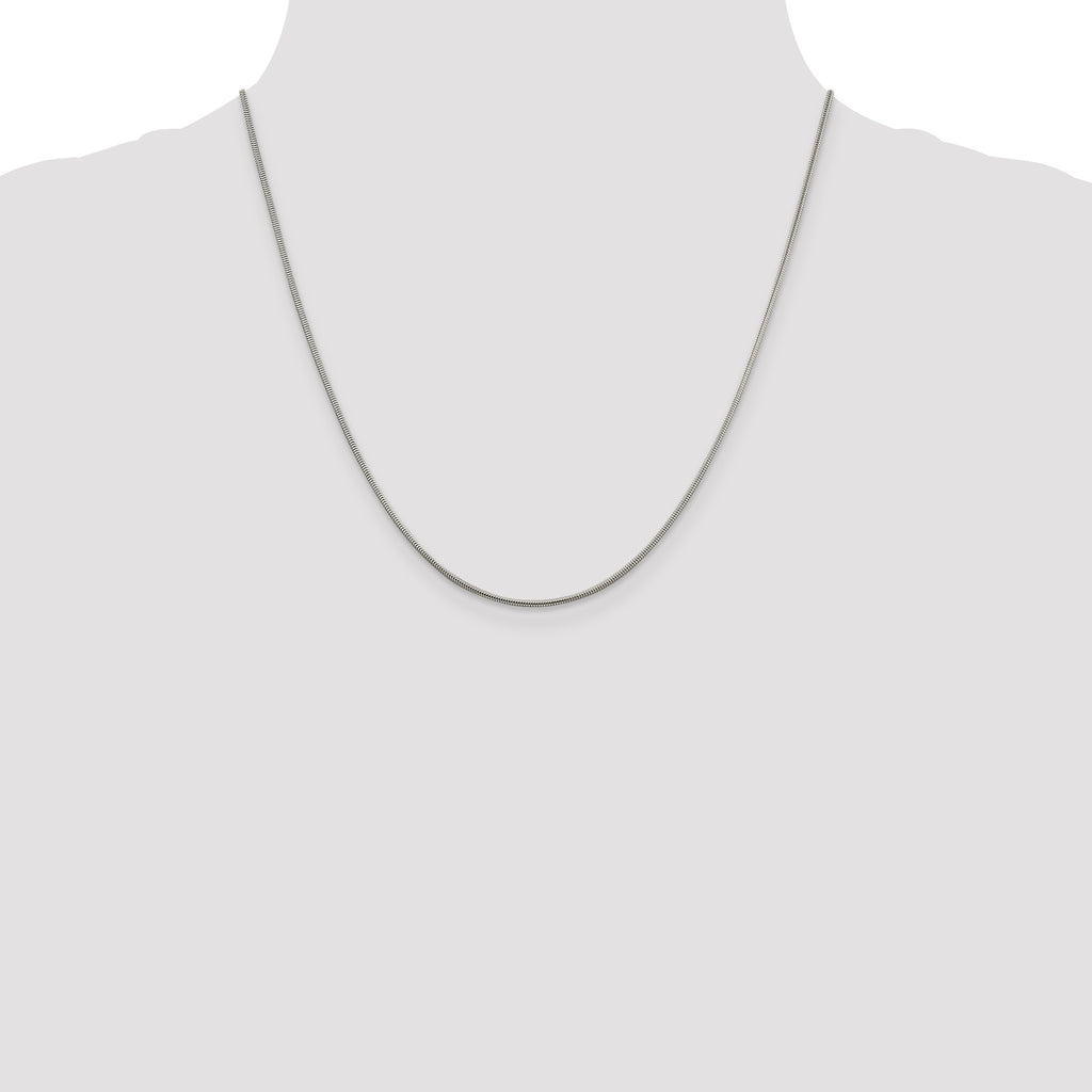 Sterling Silver Snake Chain Necklace 1.5mm