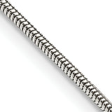Sterling Silver Snake Chain Necklace 1.5mm, 9–30 Inch