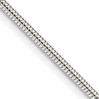 Sterling Silver Snake Chain Necklace 2mm