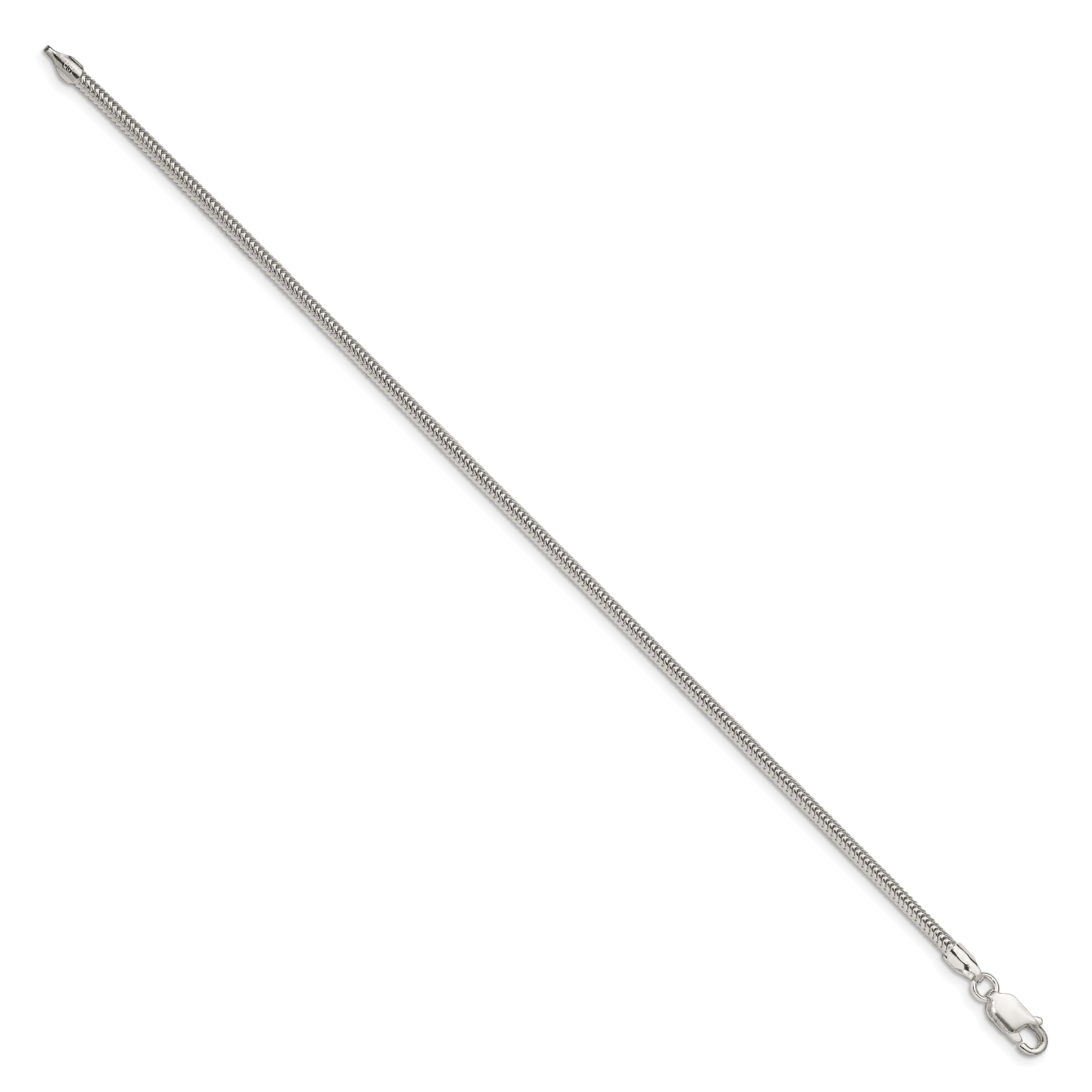 Sterling Silver 2.5mm Round Snake Chain